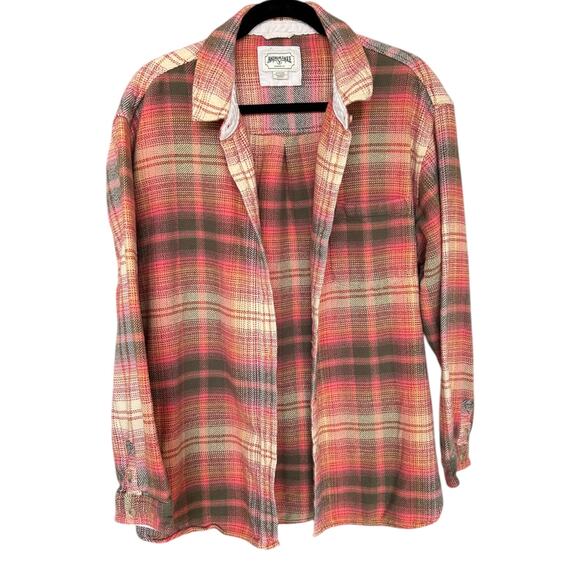 American Eagle Women's Pink Thick Flannel Shacket Size XL - Picture 4 of 8